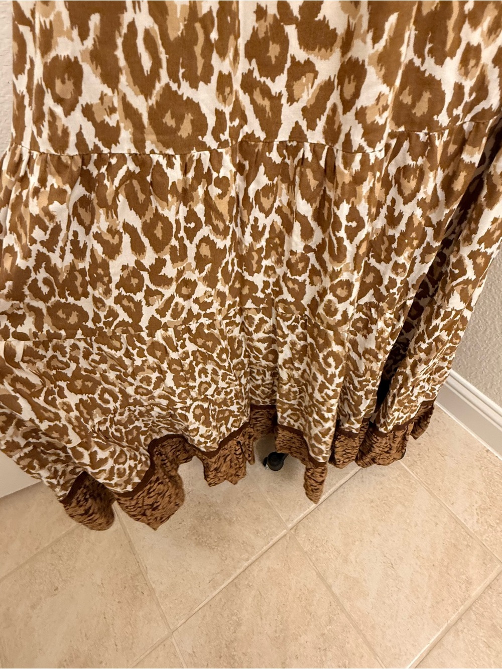Soft Surroundings Kara Leopard-Print Midi Dress sz L - Picture 9 of 13
